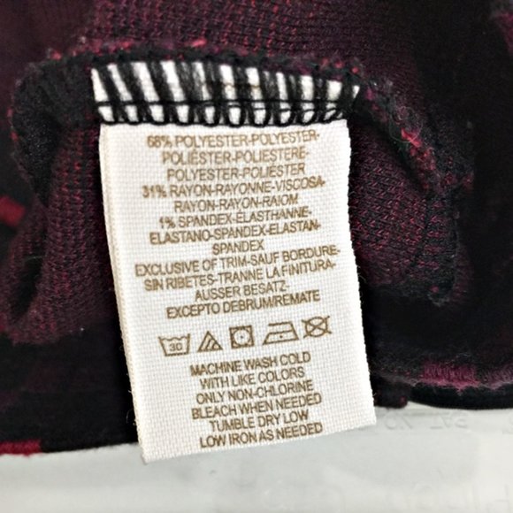 Free People Womens Mini Skirt Red Black Stretch M - Picture 7 of 7